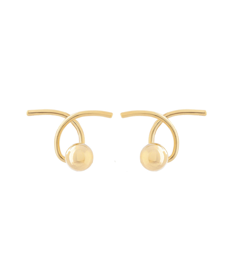 Sphere x Cross Line Earrings