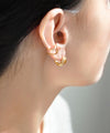 ビジューワイドフープピアス