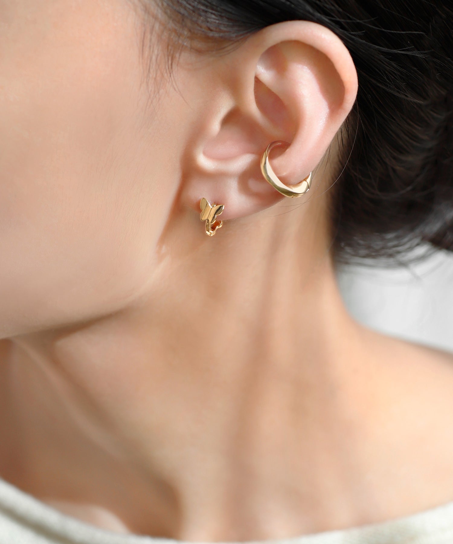 apmmonaco 蝶 バタフライ ピアス アシメ 蝶々ピアスセット 6個セット