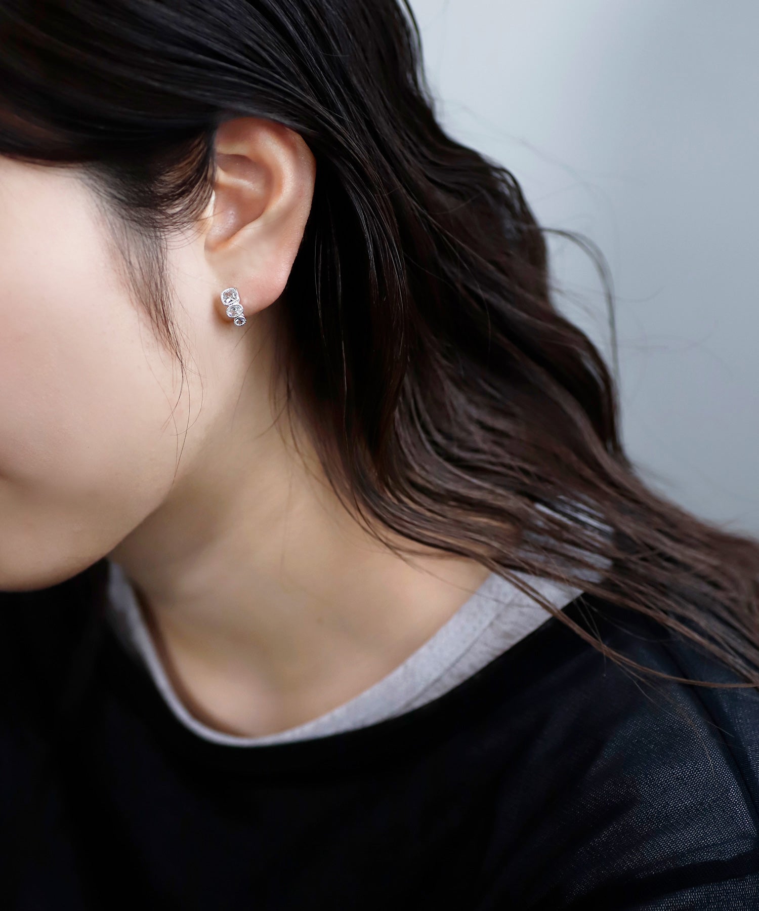 mimi33】ビジューピアス[Sheerchic]｜アネモネ・シエナロゼ・ミミサン