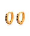 ブラックビジューフープピアス[Sheerchic]