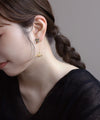 フラワーアシメバックキャッチピアス[Sheerchic]