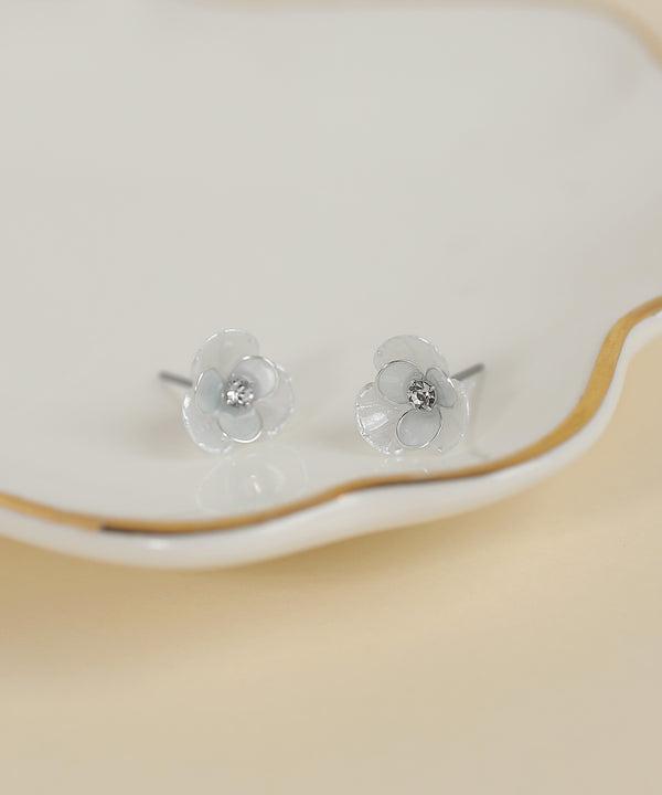 ビジュー×フラワーピアス