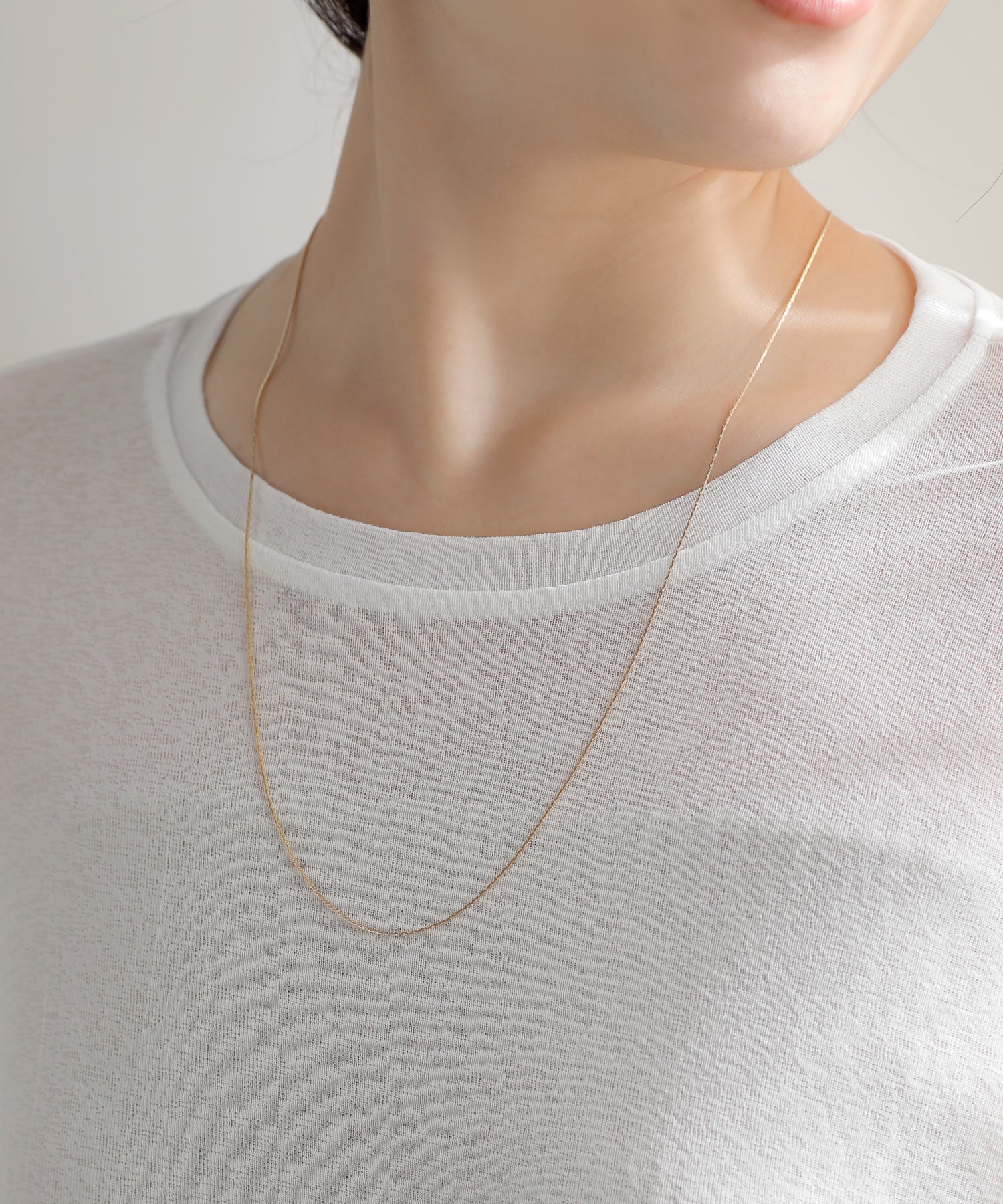 ANEMONE】Y字チェーンネックレス｜アネモネ・シエナロゼ・ミミサン