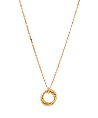 【ステンレス】ダブルサークルネックレス