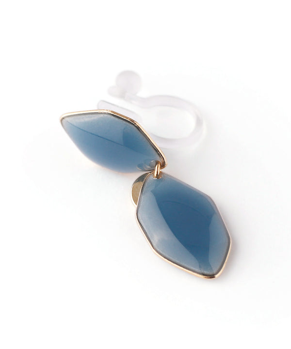 ダブルヘキサゴンのつやつやミニイヤリング