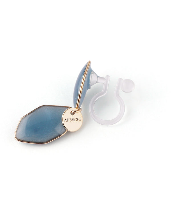 ダブルヘキサゴンのつやつやミニイヤリング