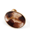 Chic colored earrings with shiny plates [oval]