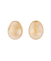 Chic colored earrings with shiny plates [oval]