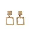 Chic colored earrings with shiny plates [square]