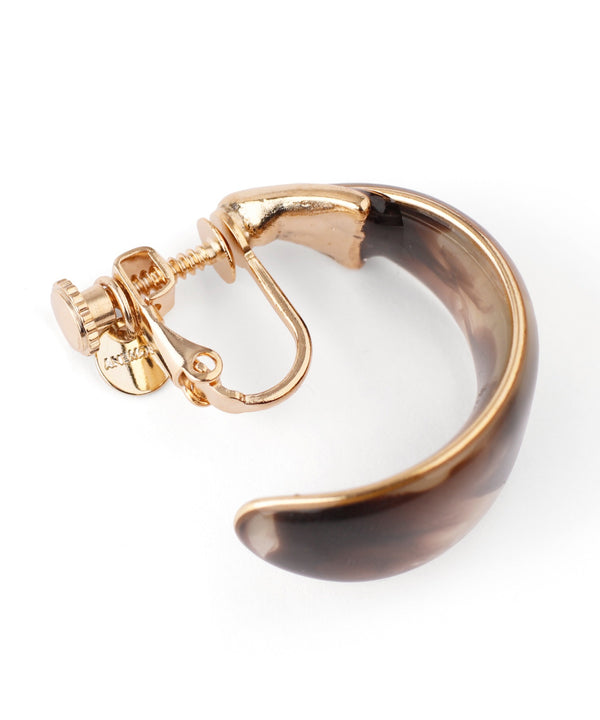 グリーンカールイヤリング[M]