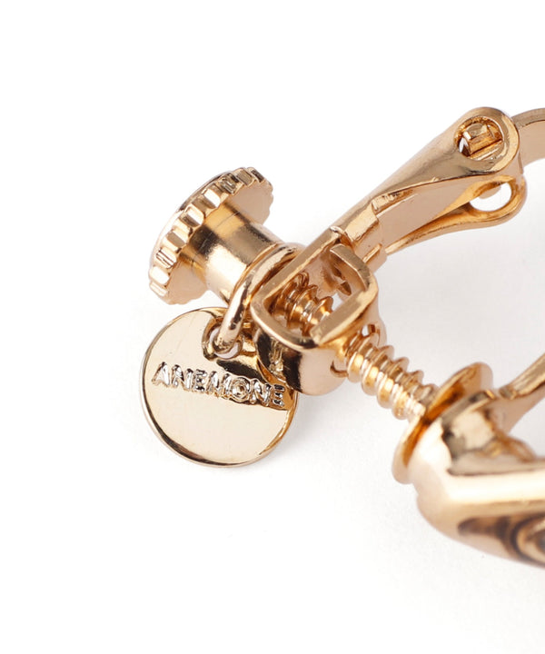 グリーンカールイヤリング[M]