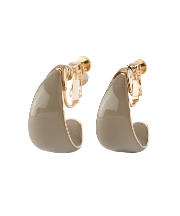 グリーンカールイヤリング[M]