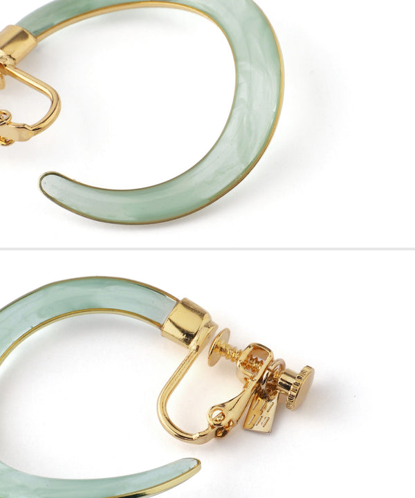 クリアカラーフープイヤリング[S][Basic]