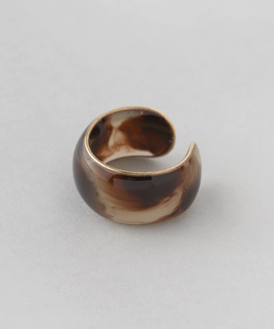 クリアマーブルワイドイヤーカフ