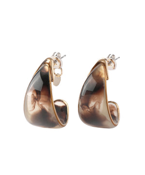 グリーンカールピアス[M]