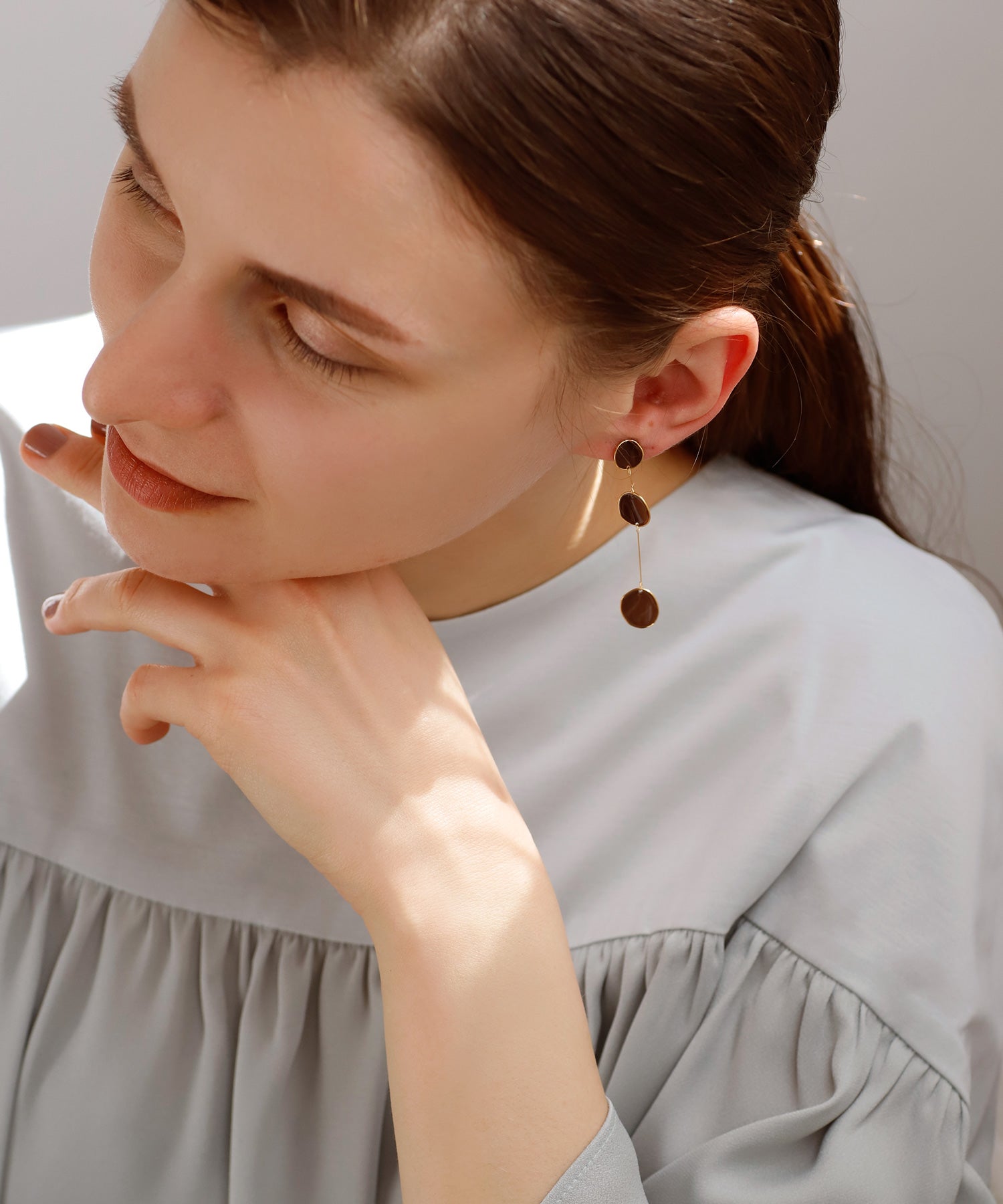 mimi33】マーブルロングピアス[Sheerchic]｜SANPO ONLINE(サンポー