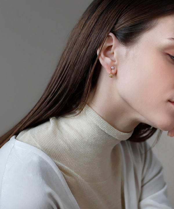 パール×ビジューボール2WAYピアス[Sheerchic]