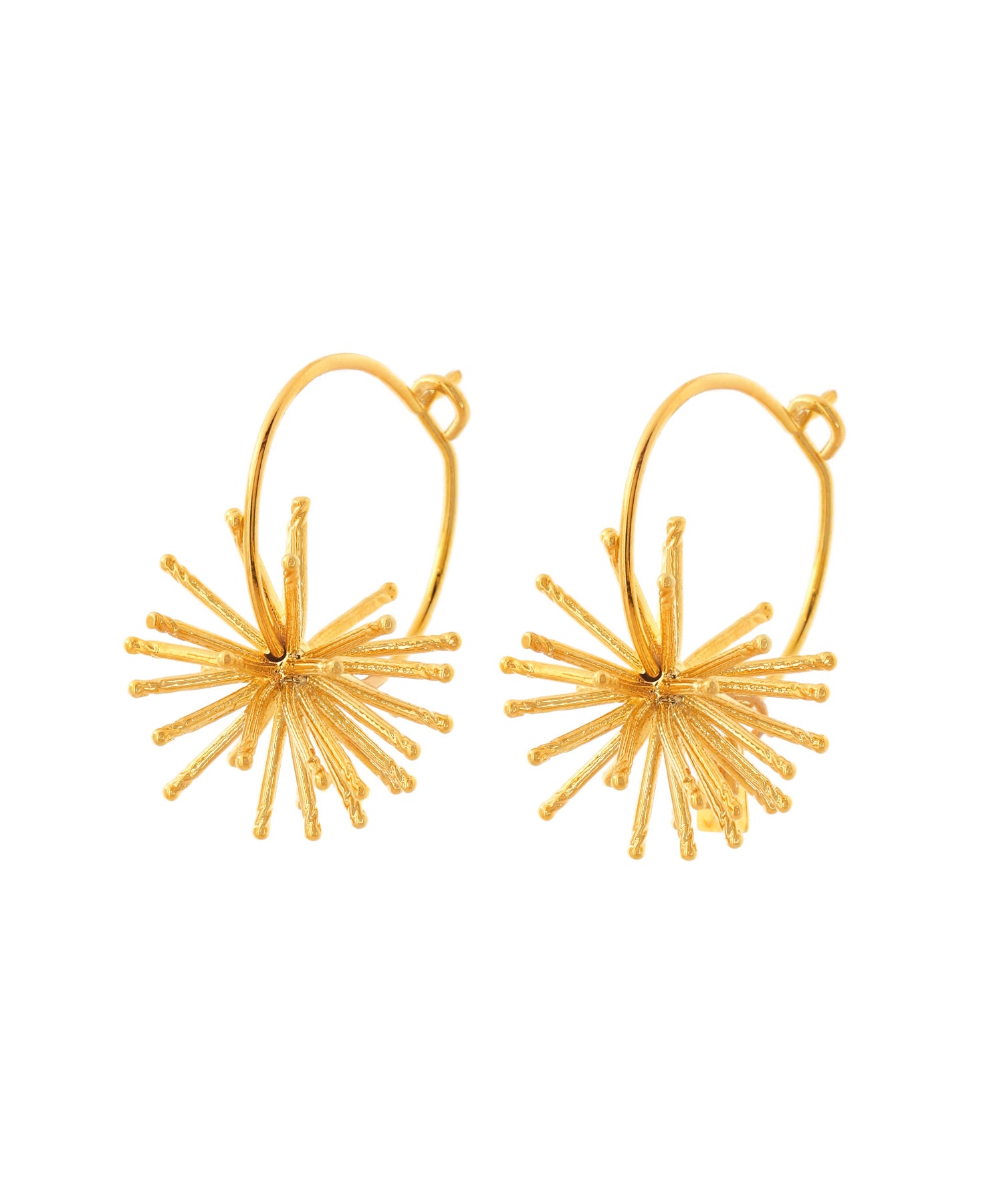 mimi33】フラワーフープピアス[Sheerchic]｜アネモネ