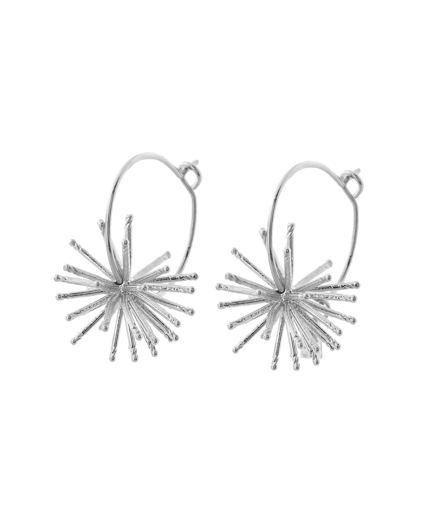 mimi33】フラワーフープピアス[Sheerchic]｜アネモネ・シエナロゼ