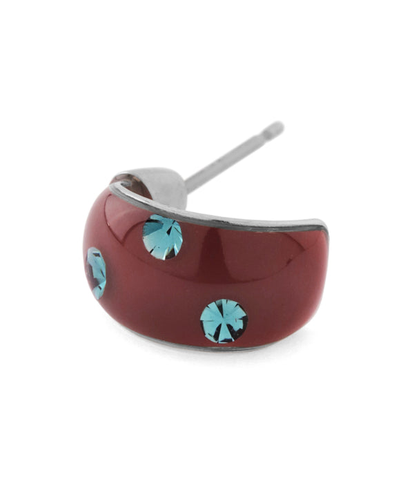 カラービジューカールピアス[Ownideal]