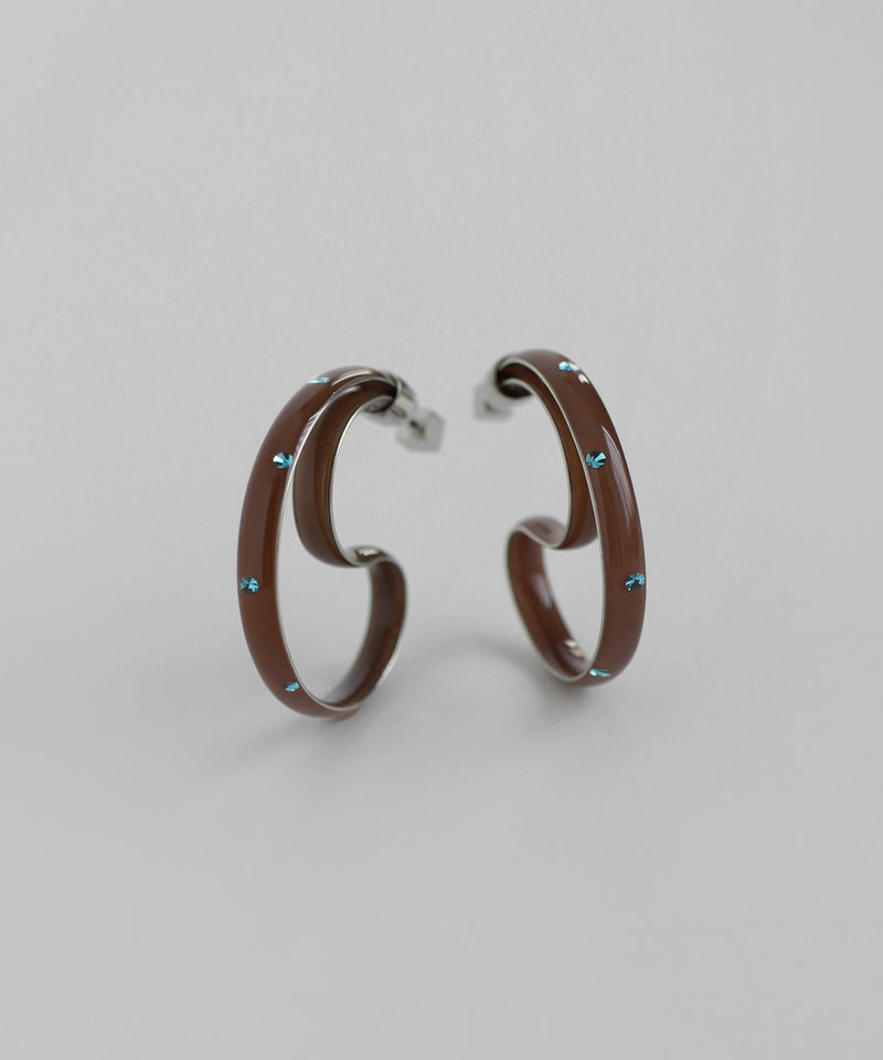 カラービジューフープピアス[Ownideal]