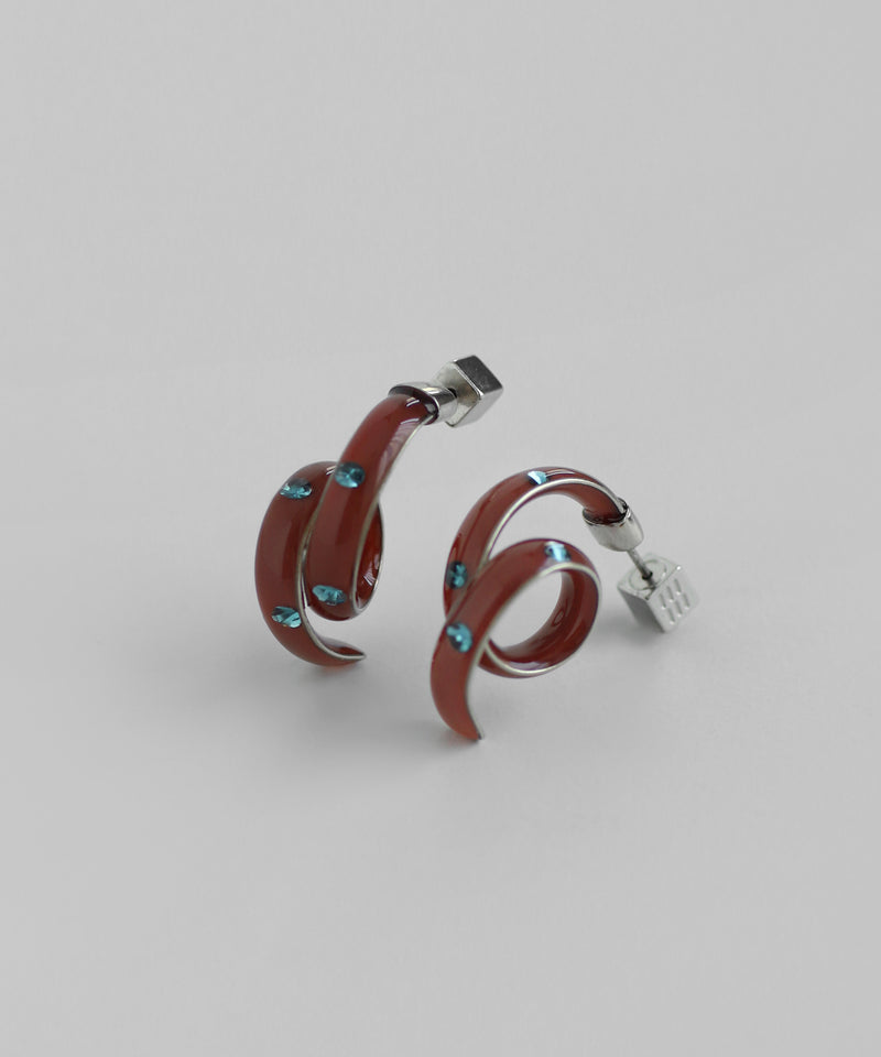 カラービジューループラインピアス[Ownideal]