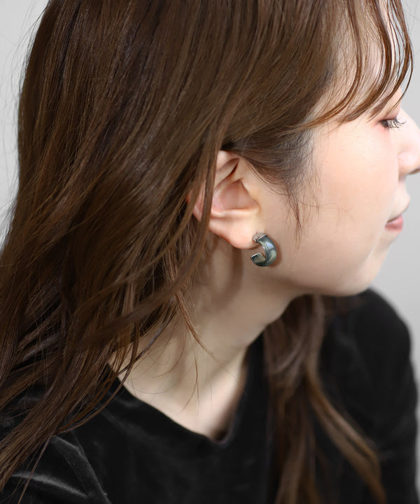 マーブルフープピアス[Ownideal]