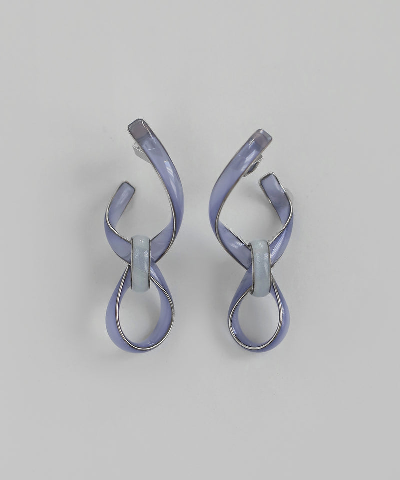 カラーラインノットピアス[Sheerchic]