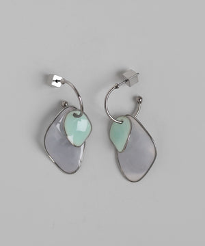 大理石紋圓圈耳環[Sheerchic]