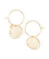 Glitter x Clear Plate 2-Way Hoop Earrings [Sheerchic]