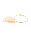 Glitter x Clear Plate 2-Way Hoop Earrings [Sheerchic]