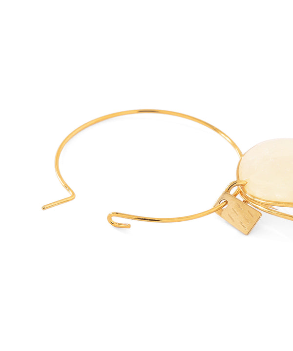 Glitter x Clear Plate 2-Way Hoop Earrings [Sheerchic]