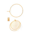 Glitter x Clear Plate 2-Way Hoop Earrings [Sheerchic]