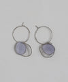 Glitter x Clear Plate 2-Way Hoop Earrings [Sheerchic]