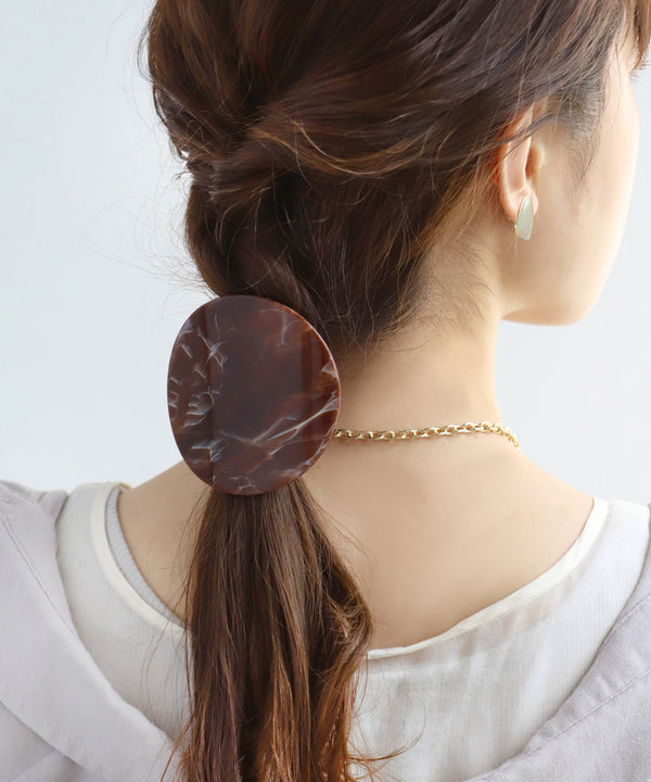 ビッグラウンドプレートのヘアゴム