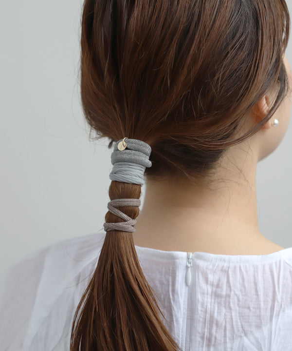 ラメ×シックカラーヘアゴム［3本セット］