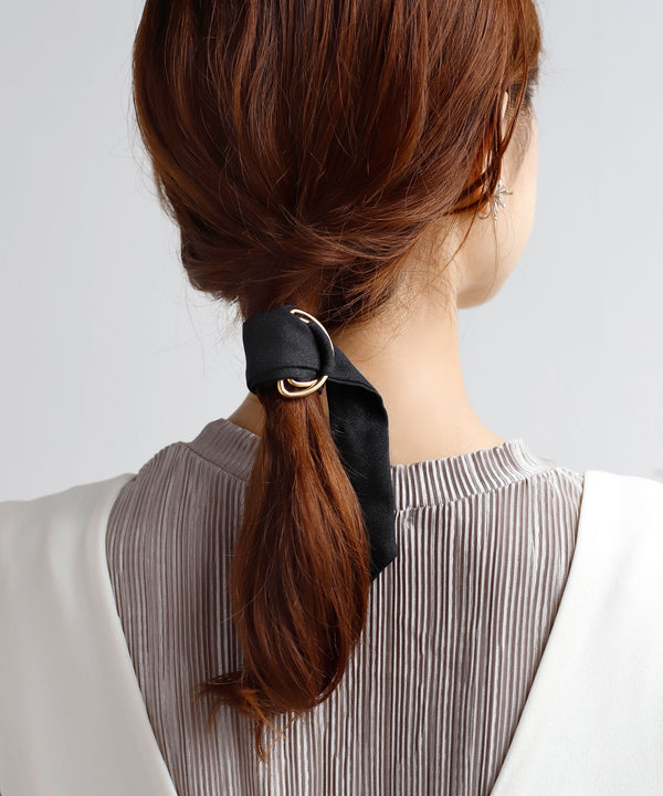 Belt-style ribbon ponytail hook [glitter]