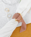 Belt-style ribbon ponytail hook [glitter]