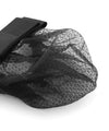 Overlapping ribbon chignon net