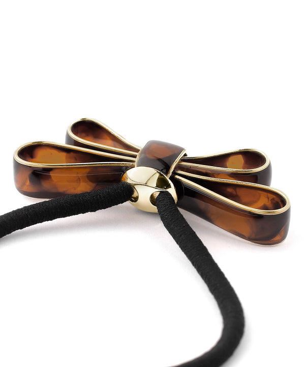 シックカラーリボンヘアゴム