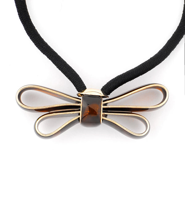 シックカラーリボンヘアゴム