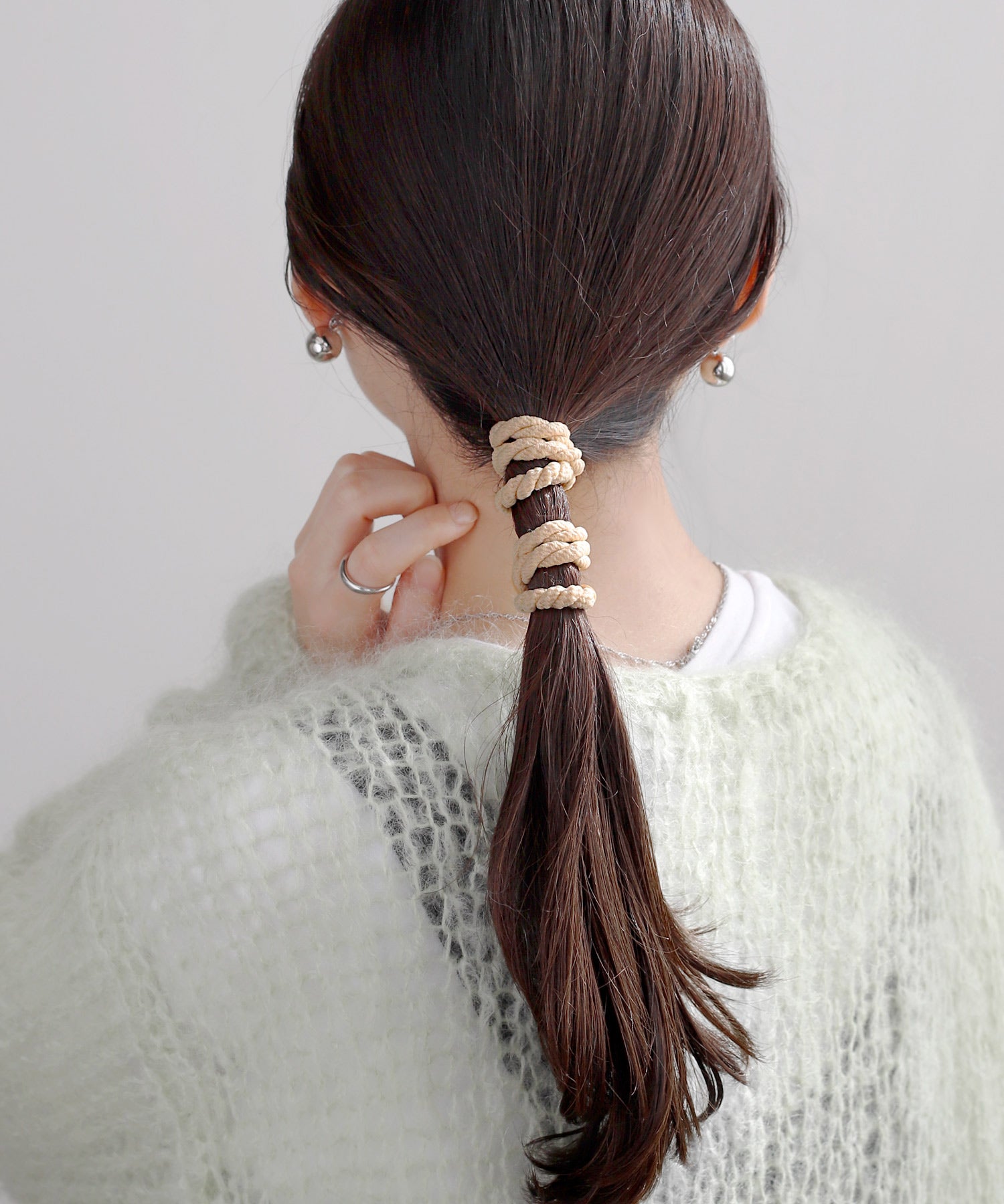 ANEMONE】ロープヘアゴム[2本セット]｜アネモネ・シエナロゼ・ミミサン