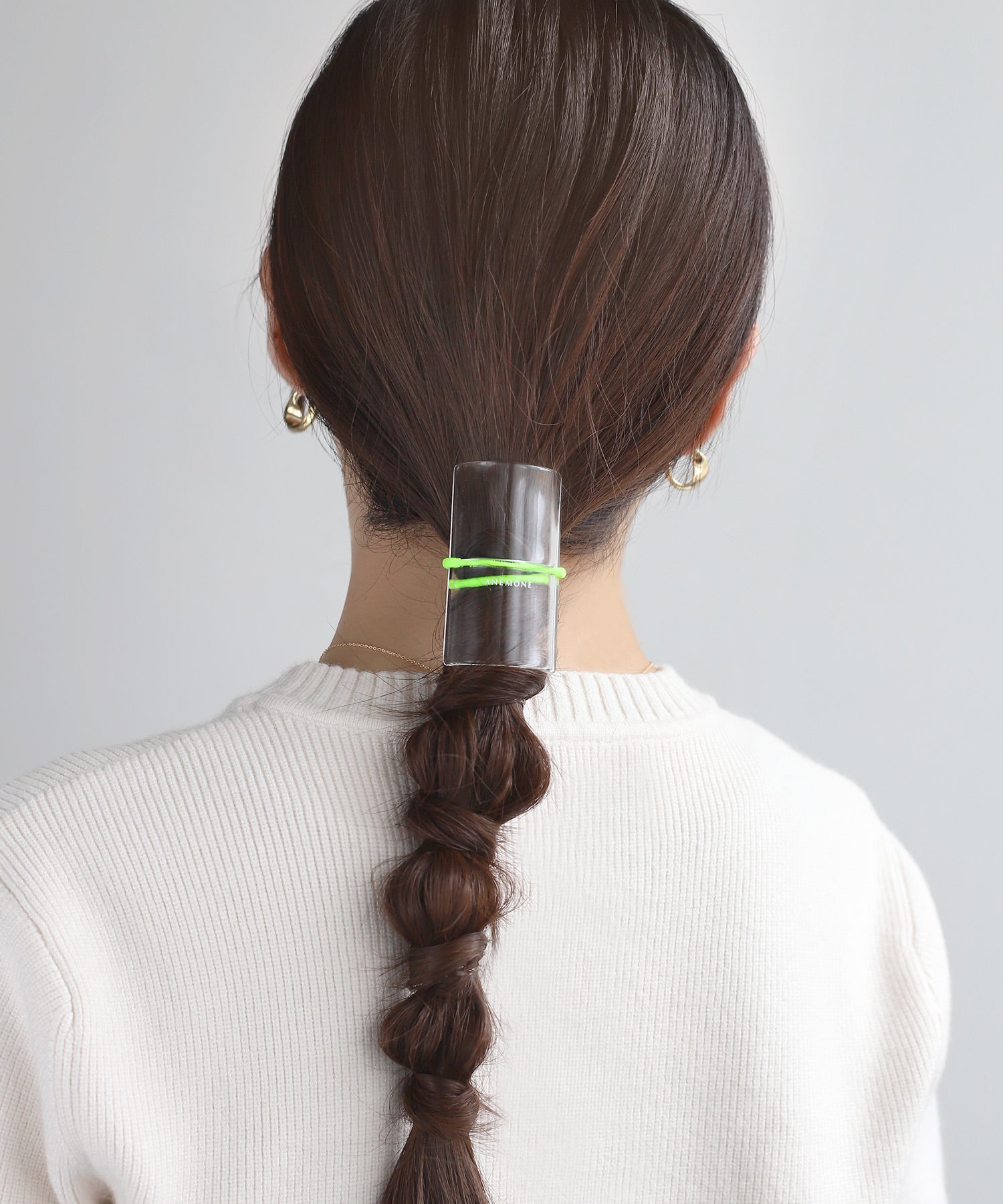 ANEMONE】クリアプレートスリットポニー[ヘアゴム2本セット]｜SANPO