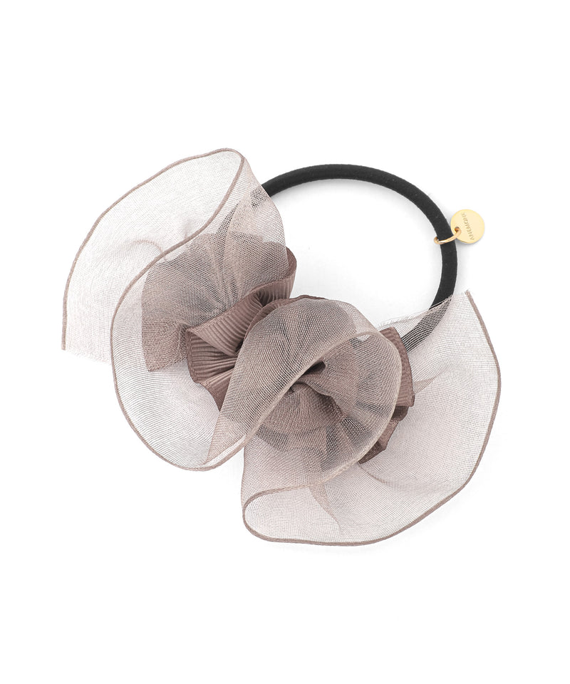 Sheer ruffle hair tie