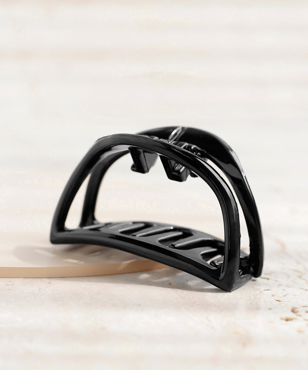 Chic color half moon bun