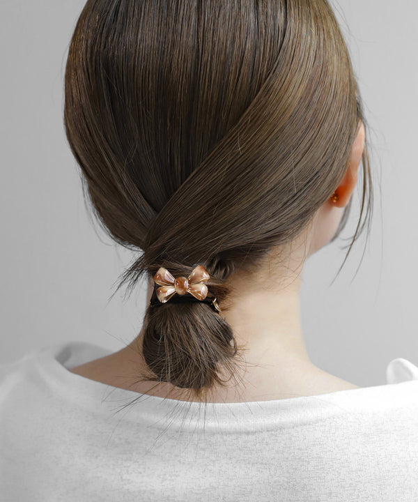 マーブルリボンヘアゴム