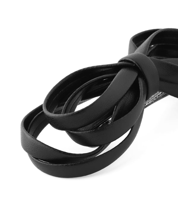 レザー調リボンバレッタ