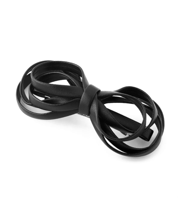 レザー調リボンバレッタ