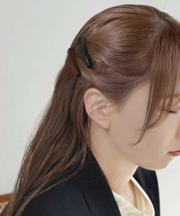 シックカラースクエアヘアピン[2本セット]